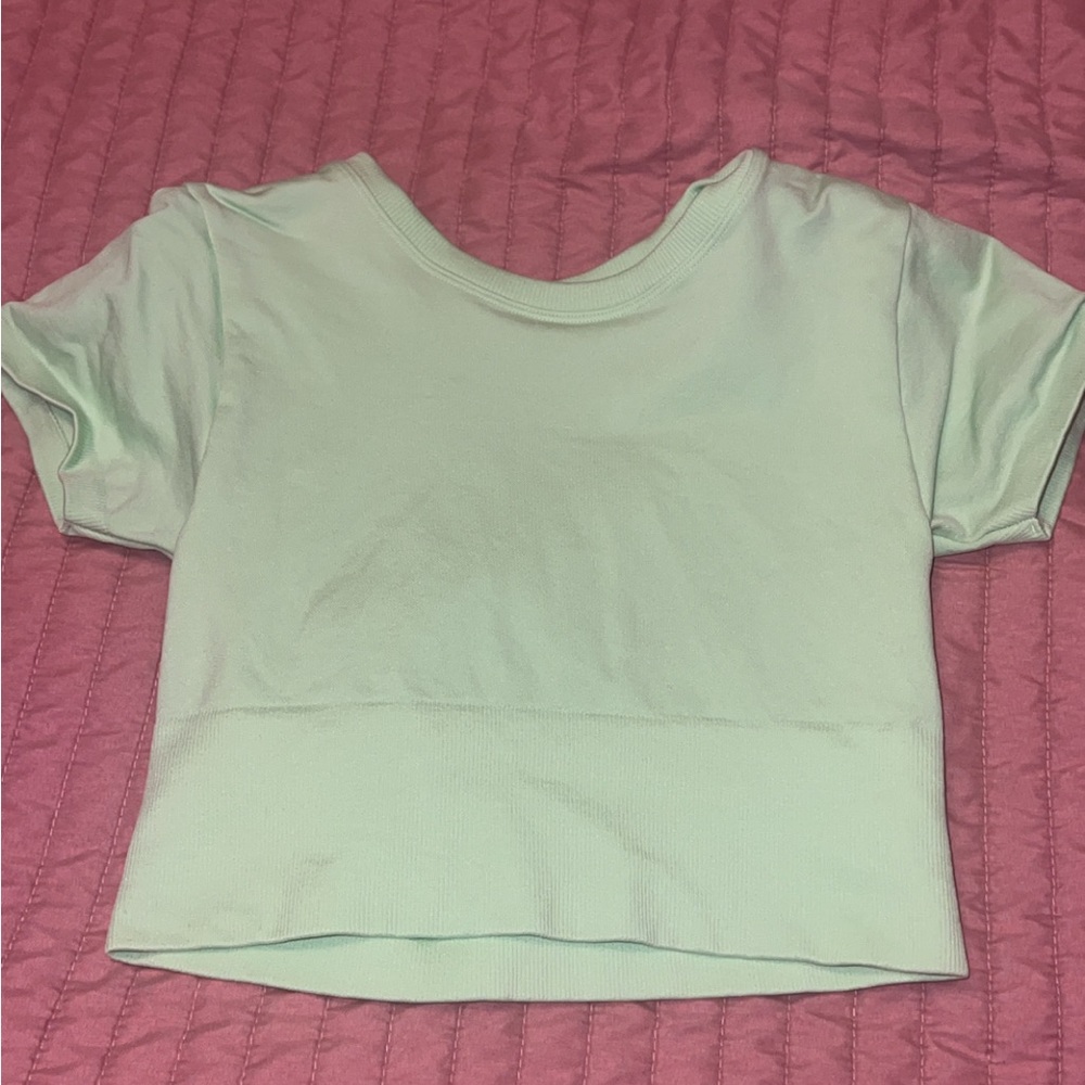Mint Green Cropped T-Shirt